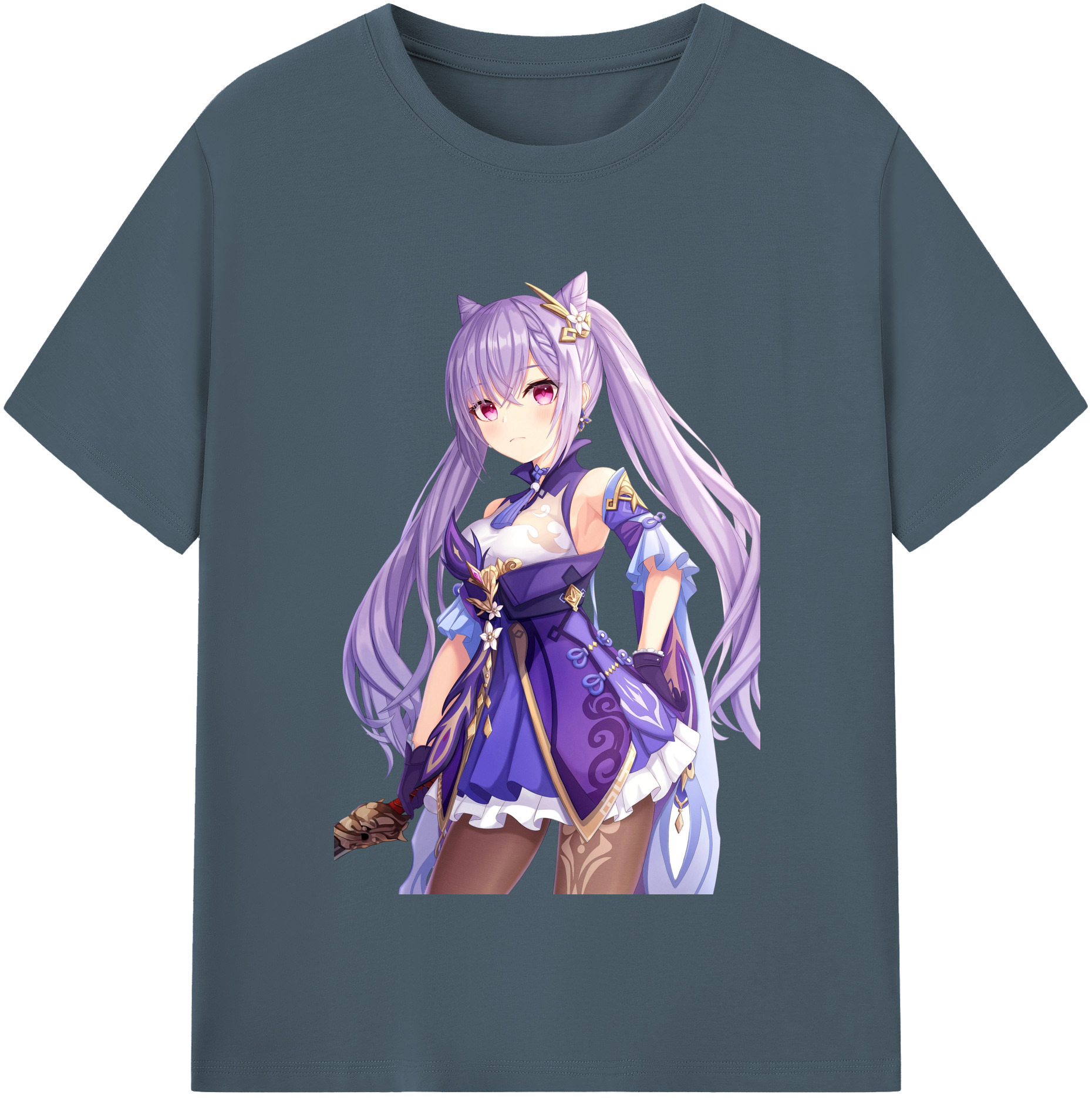 げんし神 刻晴 こくせい genshin Kokusei 綿100％半袖Tシャツ（フロントプリント）